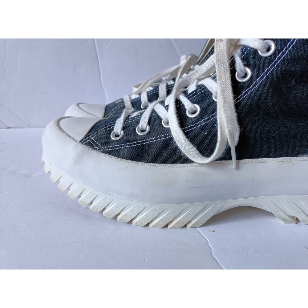 Converse Chuck Taylors Platform Sneakers Womens 9.5 HighTop Lug Sole Black Shoes - Picture 5 of 11
